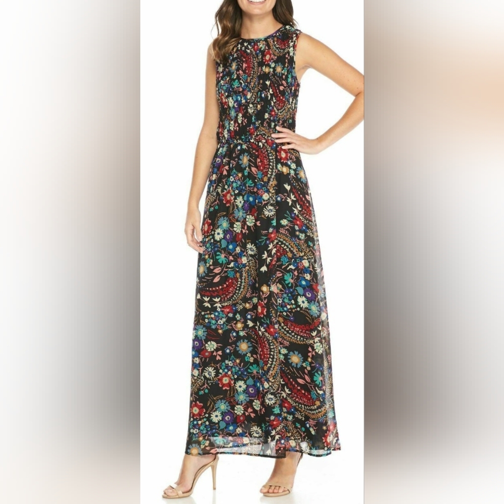eci New York Chic & Feminine Floral Maxi Dress